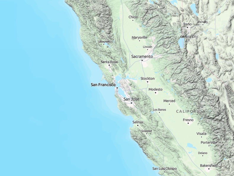 Custom 3d wooden map of San Mateo County,California,United States