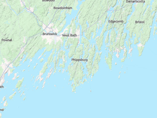 Custom 3d wooden map of Sagadahoc County,Maine,United States