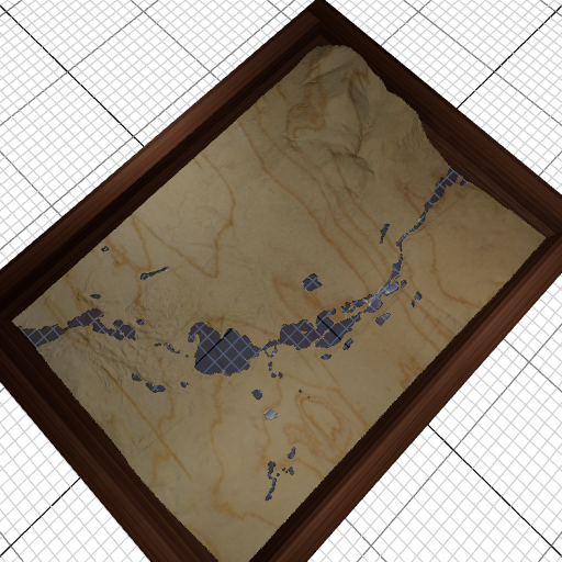 Custom 3d wooden map of
