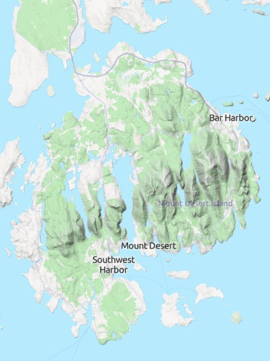 Custom 3d wooden map of Hancock County,Maine,United States