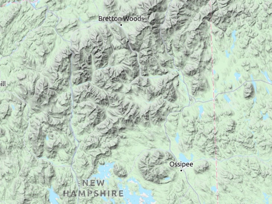 Custom 3d wooden map of Grafton County,New Hampshire,United States