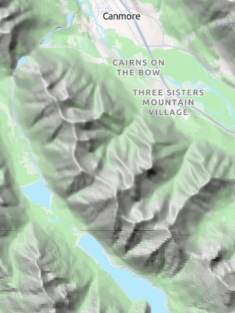 Custom 3d wooden map of Bighorn No. 8,Alberta,Canada
