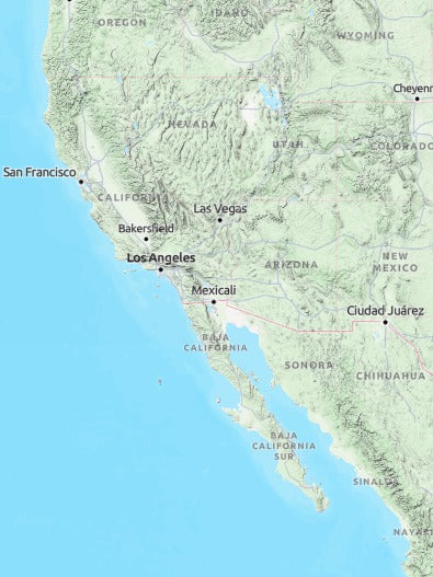 Custom 3d wooden map of Baja California,Mexico