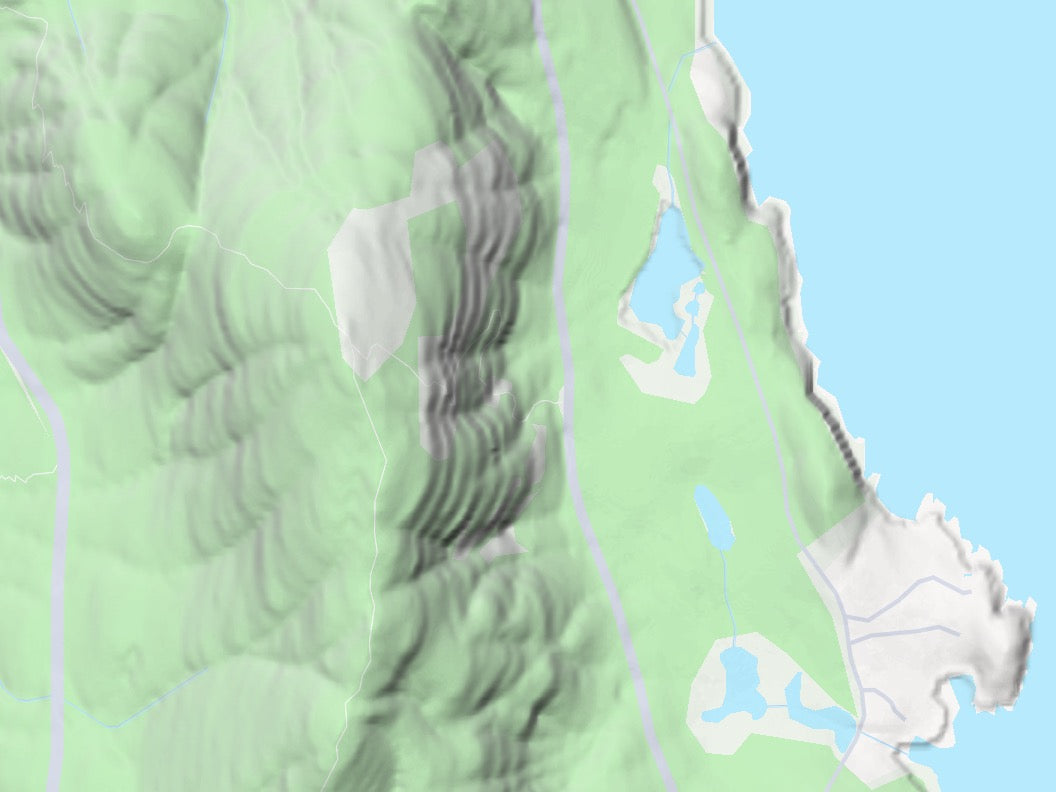 Custom 3d wooden map of Hancock County,Maine,United States