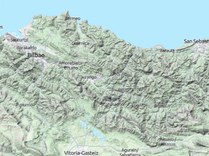 Custom 3d wooden map of Bizkaia,Euskadi,Spain