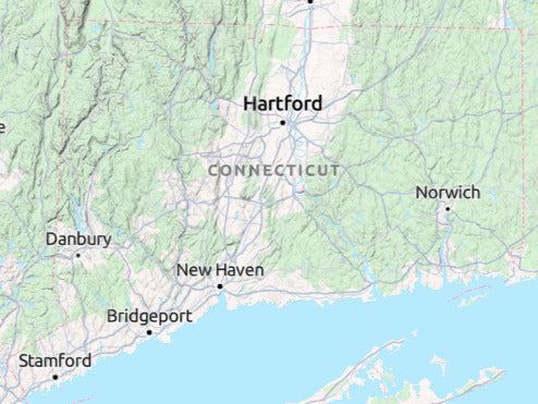 Custom 3d wooden map of South Central Connecticut Planning Region,Connecticut,United States