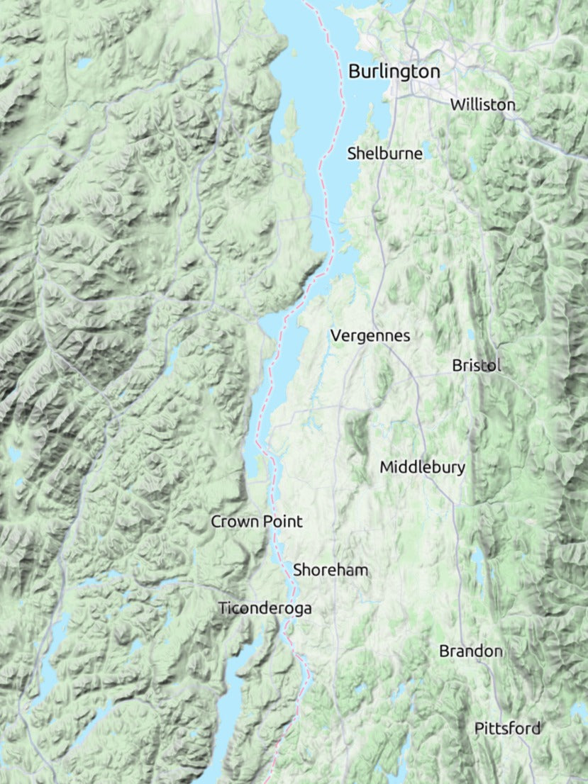 Custom 3d wooden map of Addison County,Vermont,United States