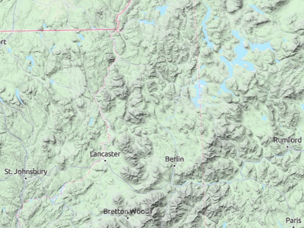 Custom 3d wooden map of Coos County,New Hampshire,United States