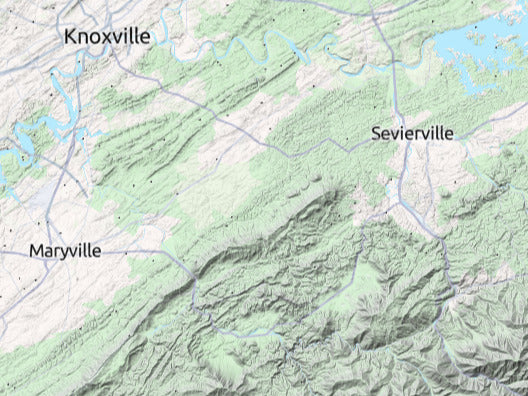 Custom 3d wooden map of Sevier County,Tennessee,United States