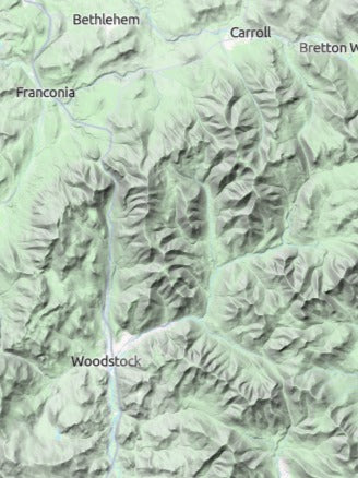 Custom 3d wooden map of Grafton County,New Hampshire,United States