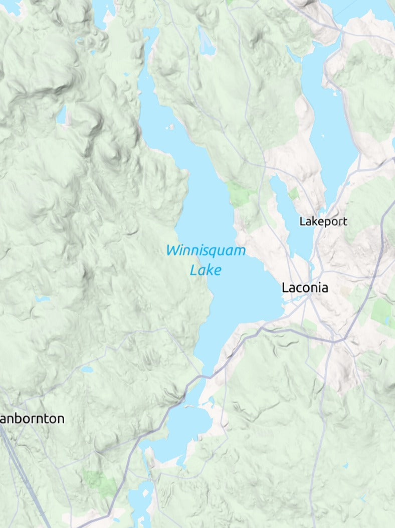 Custom 3d wooden map of Belknap County,New Hampshire,United States