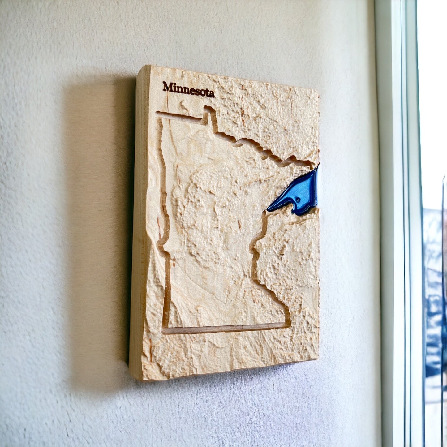 Minnesota Wood Map | 3D Relief Map Decor | Unique Wedding Birthday Housewarming Anniversary | Gift For Him | Gift For Her | Minnesota Gift