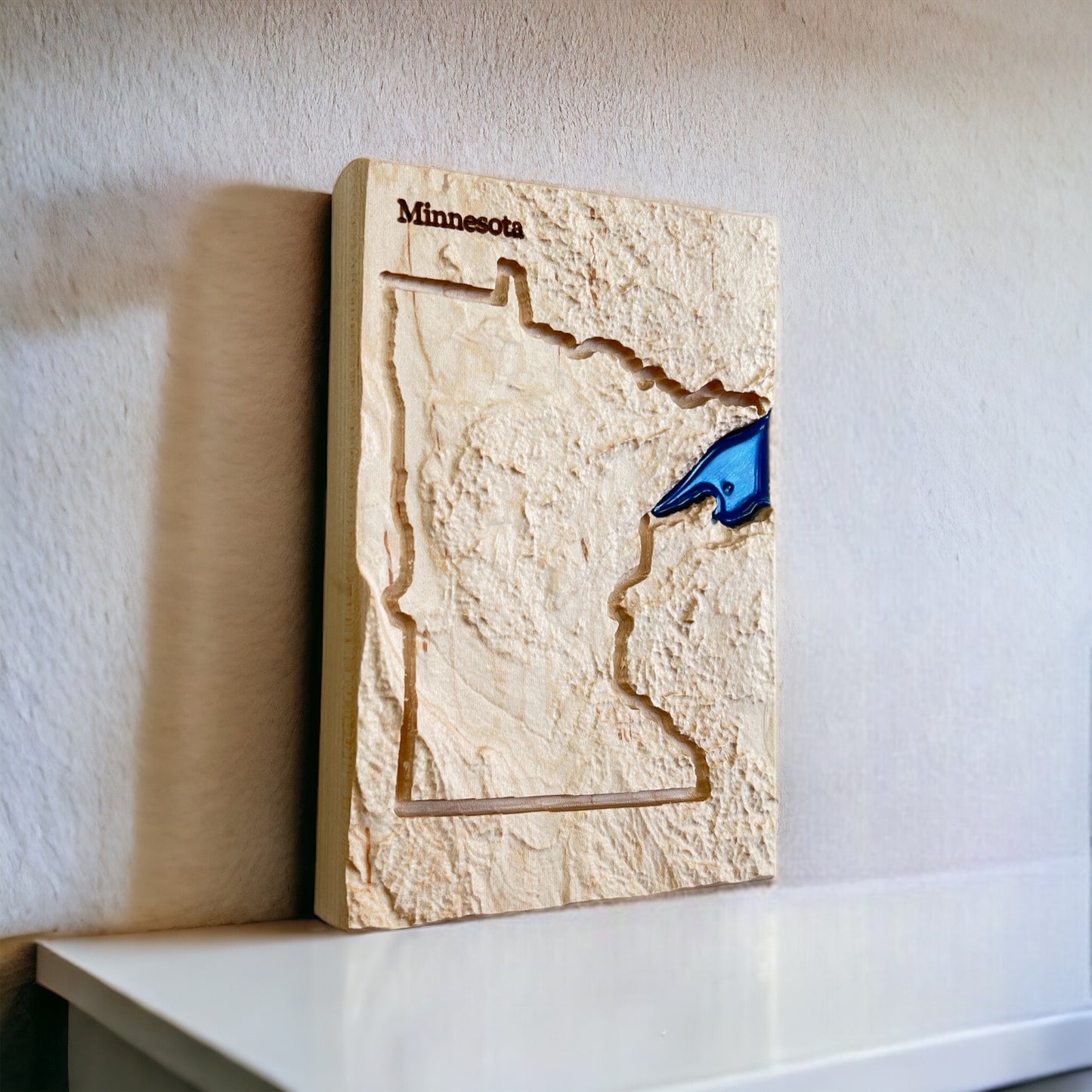 Minnesota Wood Map | 3D Relief Map Decor | Unique Wedding Birthday Housewarming Anniversary | Gift For Him | Gift For Her | Minnesota Gift
