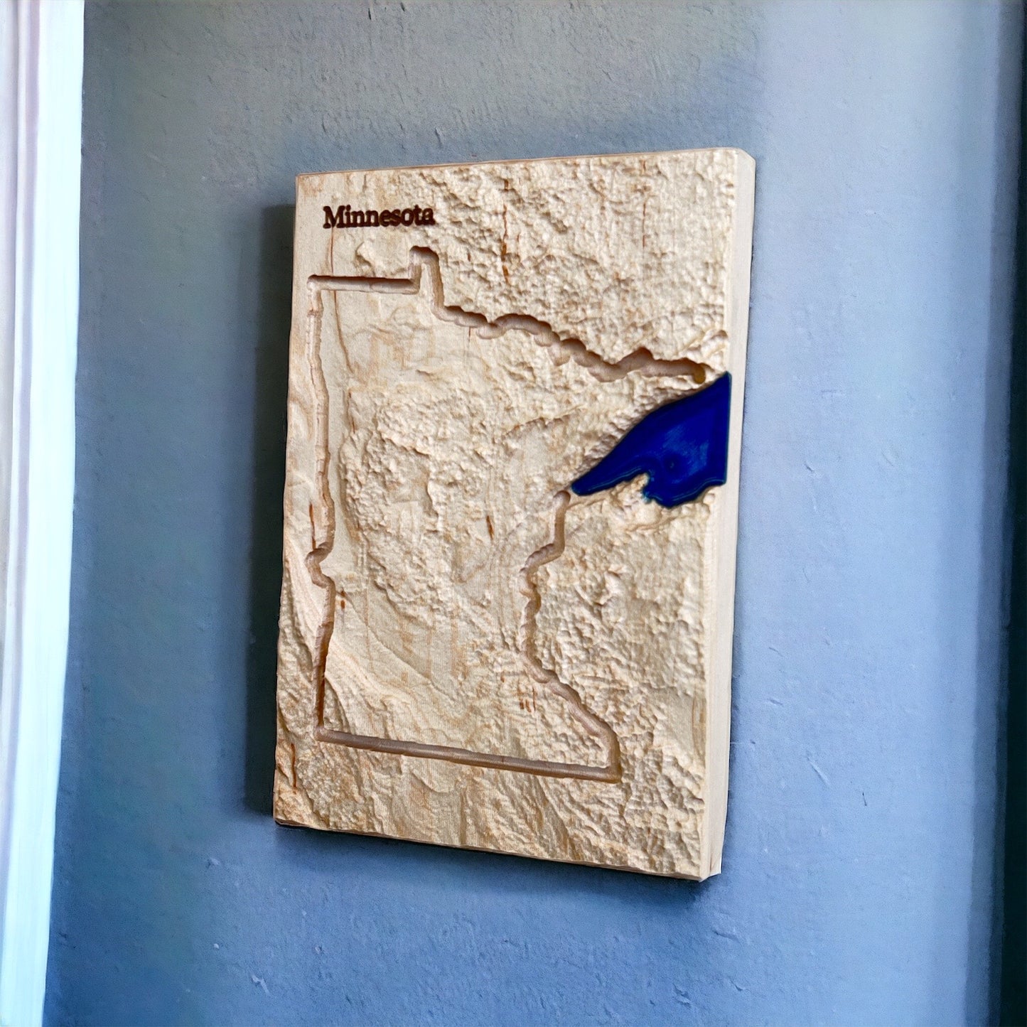 Minnesota Wood Map | 3D Relief Map Decor | Unique Wedding Birthday Housewarming Anniversary | Gift For Him | Gift For Her | Minnesota Gift