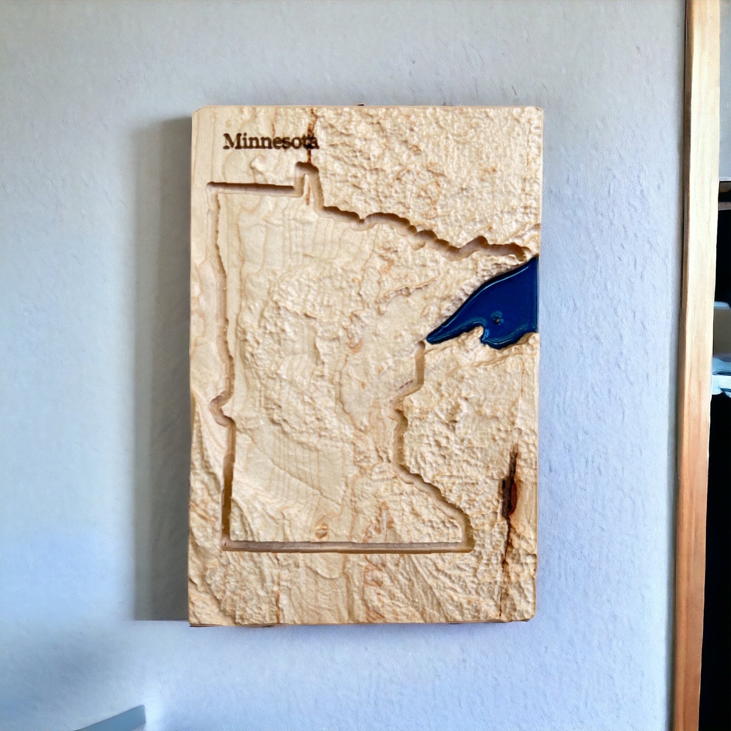 Minnesota Wood Map | 3D Relief Map Decor | Unique Wedding Birthday Housewarming Anniversary | Gift For Him | Gift For Her | Minnesota Gift