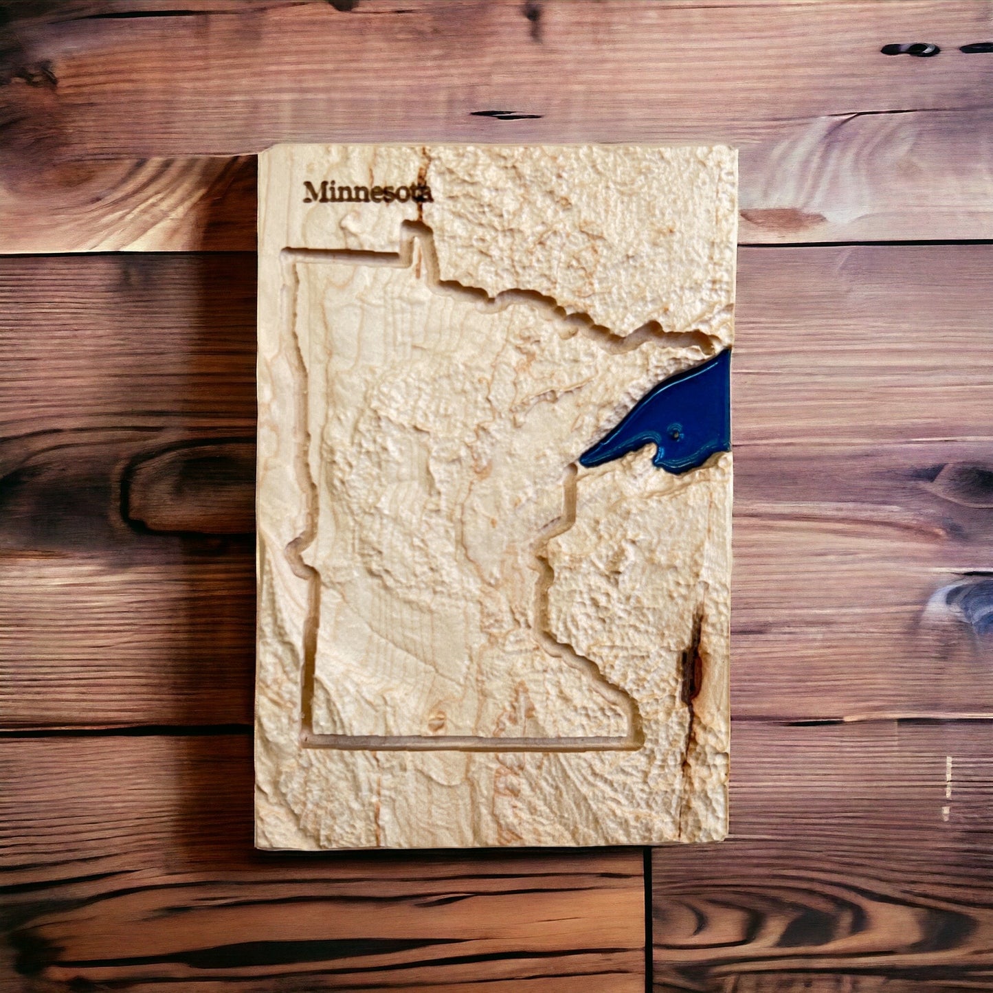 Minnesota Wood Map | 3D Relief Map Decor | Unique Wedding Birthday Housewarming Anniversary | Gift For Him | Gift For Her | Minnesota Gift