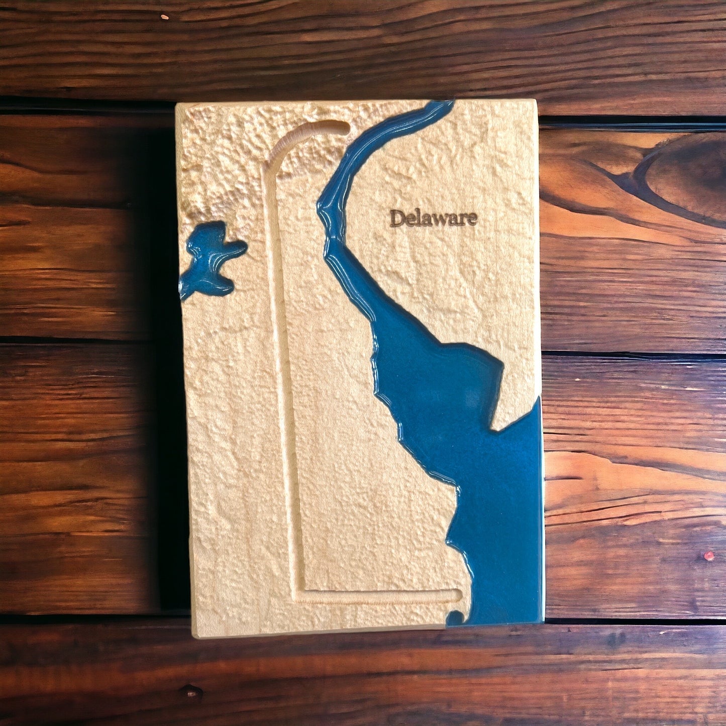 Delaware State 3D Relief Wood Map | Delaware Gift
