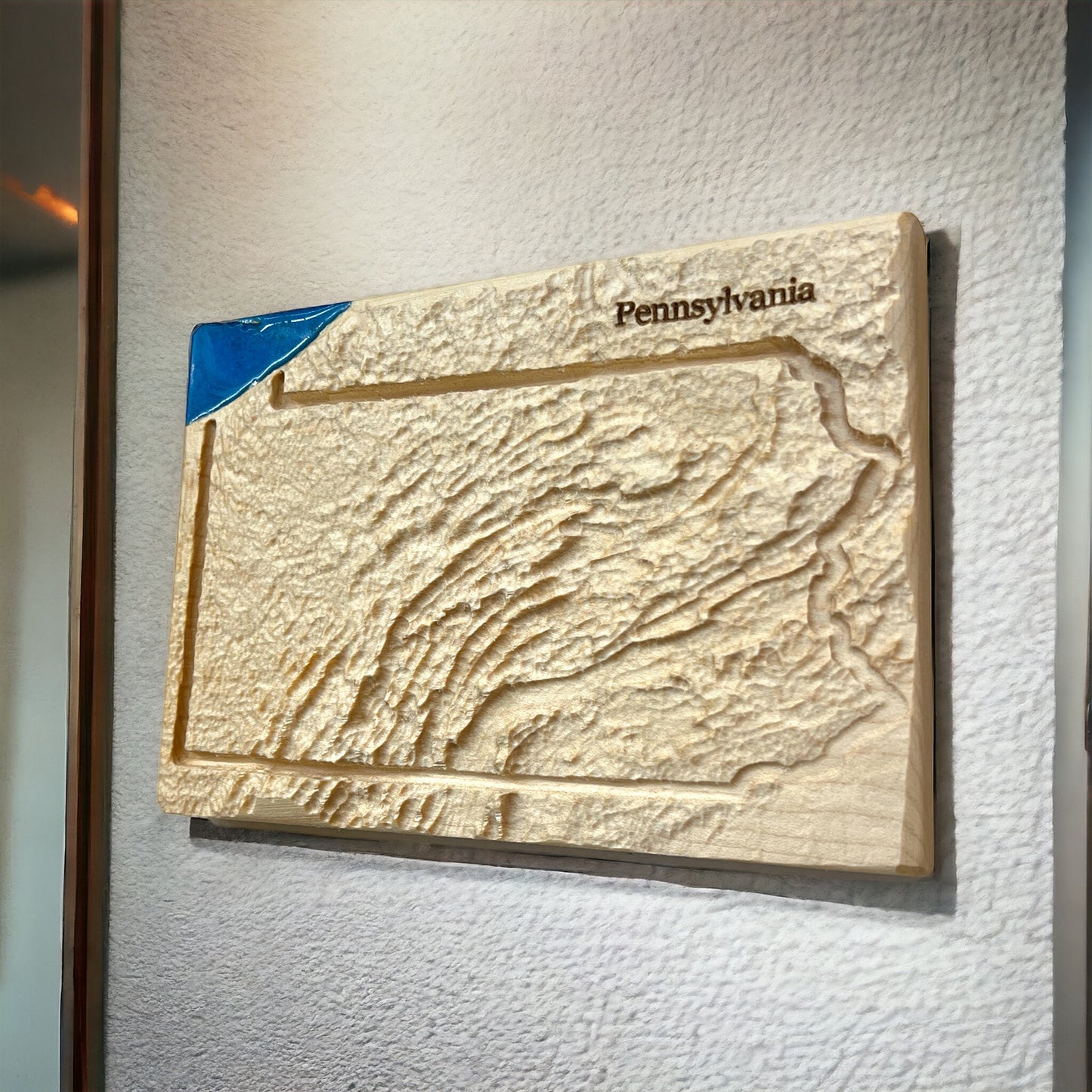 Pennsylvania Map | Pennsylvania Decor | 3D Topographic Wood Map | Unique Gift for Him and for Her | Relief Map | Pennsylvania Gift