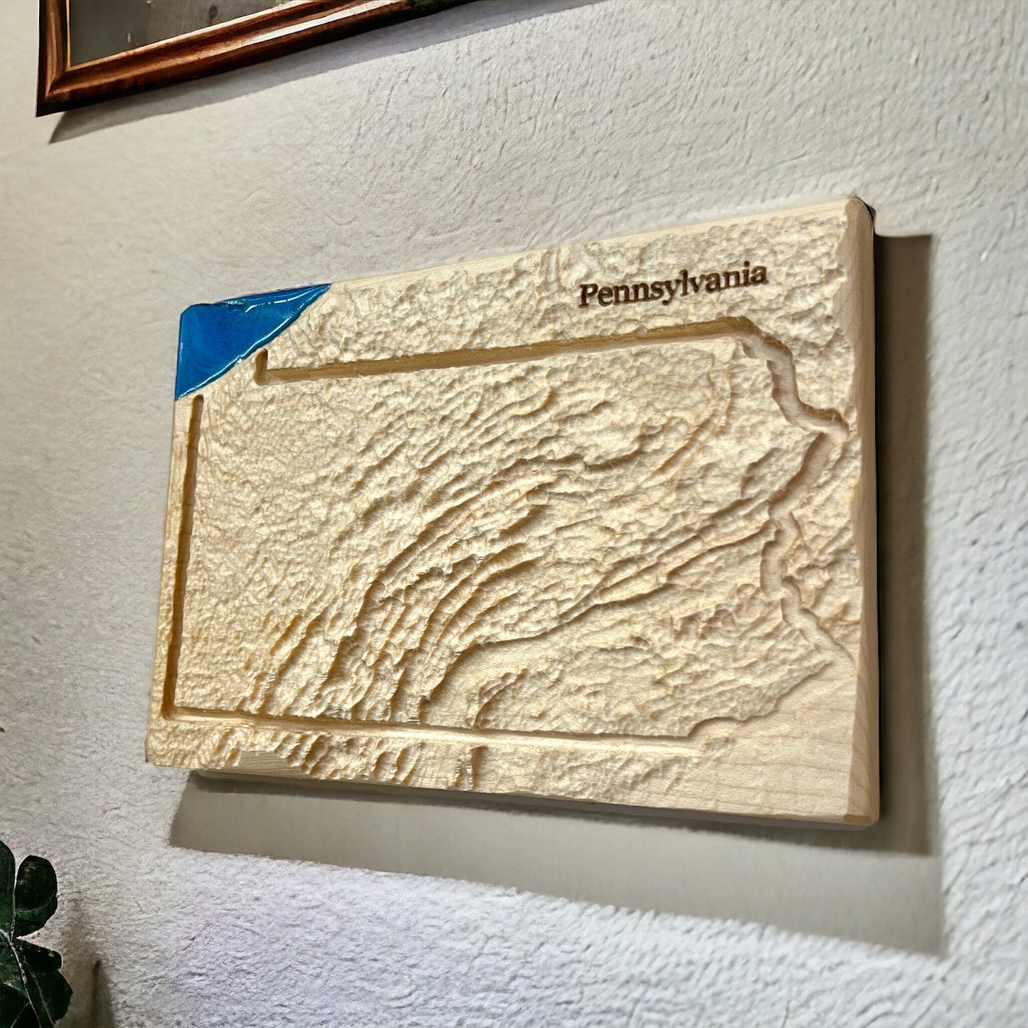 Pennsylvania Map | Pennsylvania Decor | 3D Topographic Wood Map | Unique Gift for Him and for Her | Relief Map | Pennsylvania Gift