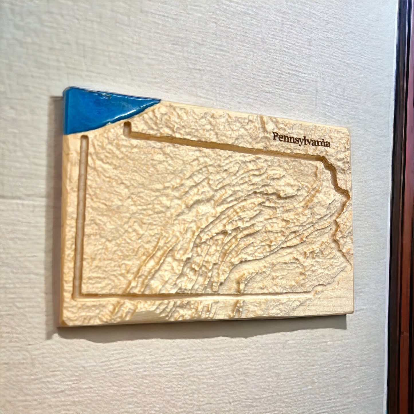 Pennsylvania Map | Pennsylvania Decor | 3D Topographic Wood Map | Unique Gift for Him and for Her | Relief Map | Pennsylvania Gift