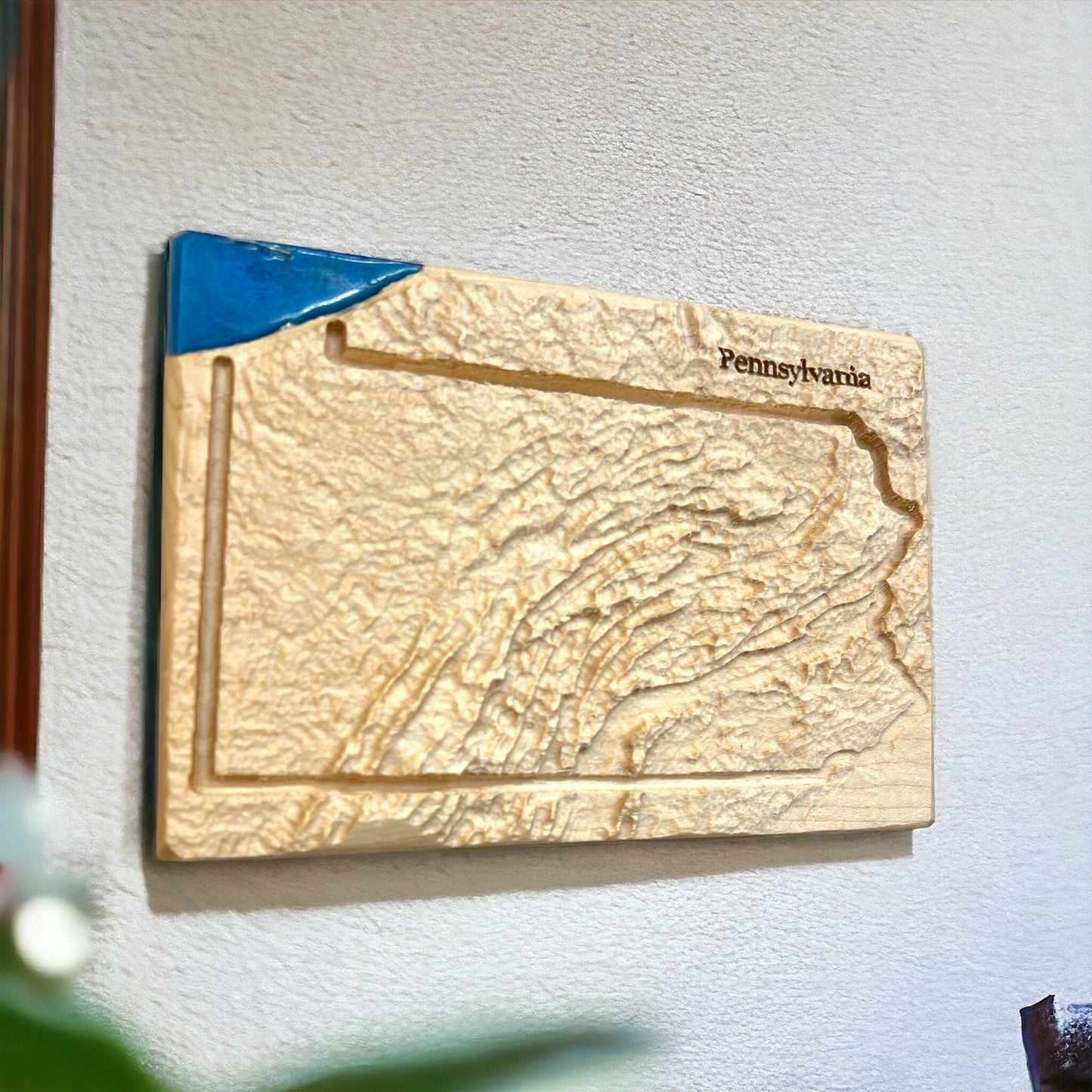 Pennsylvania Map | Pennsylvania Decor | 3D Topographic Wood Map | Unique Gift for Him and for Her | Relief Map | Pennsylvania Gift