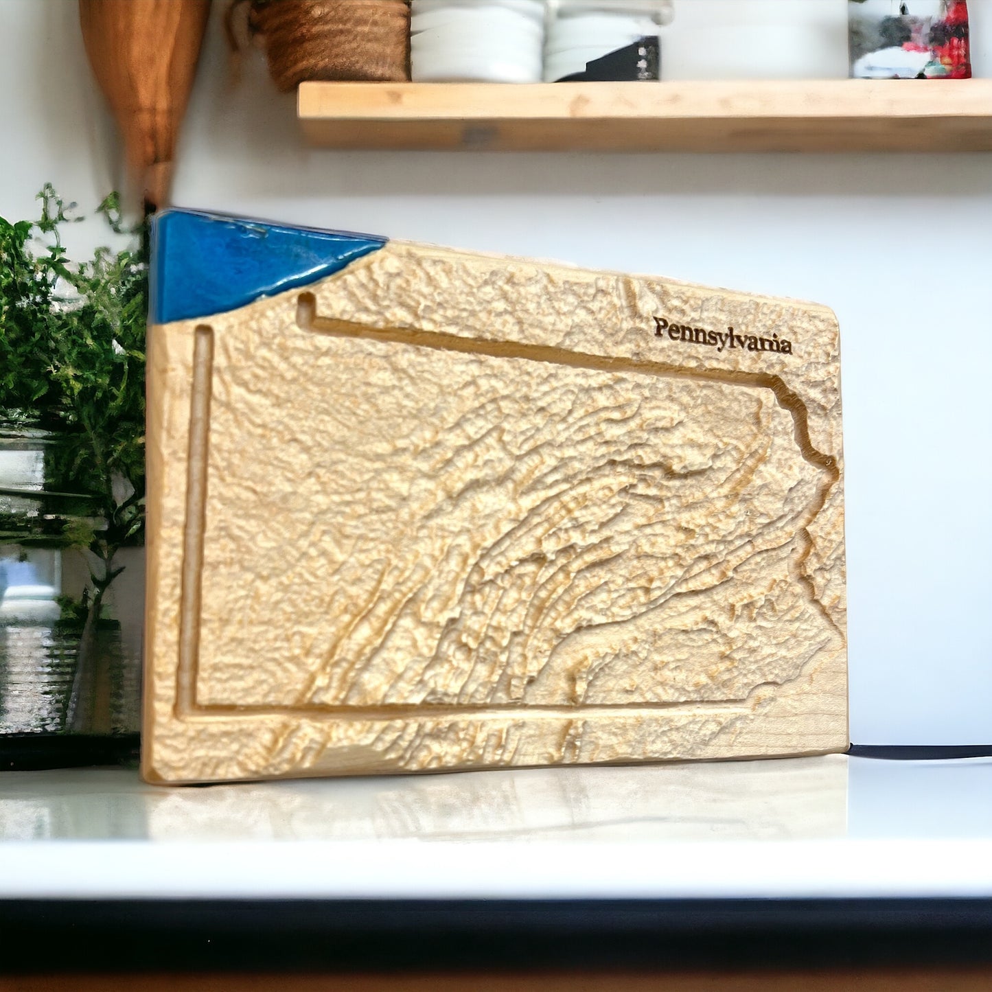 Pennsylvania Map | Pennsylvania Decor | 3D Topographic Wood Map | Unique Gift for Him and for Her | Relief Map | Pennsylvania Gift