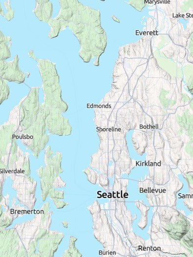Custom 3d wooden map of King County,Washington,United States