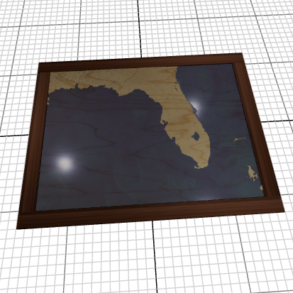 Custom 3d wooden map of