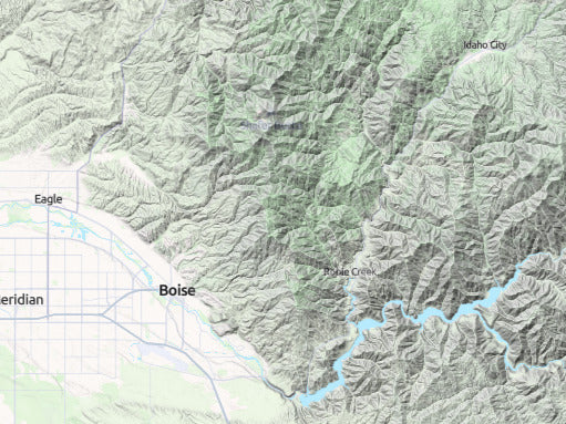 Custom 3d wooden map of Boise County,Idaho,United States