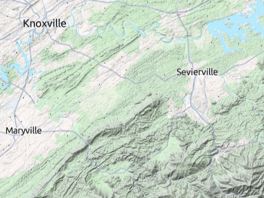 Custom 3d wooden map of Sevier County,Tennessee,United States