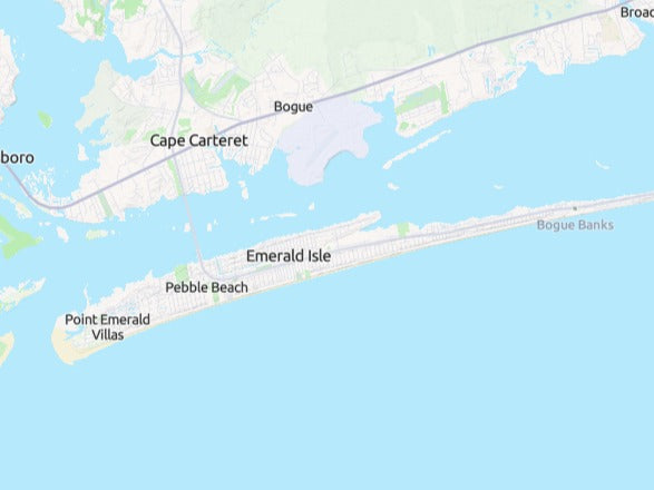 Custom 3d wooden map of Carteret County,North Carolina,United States