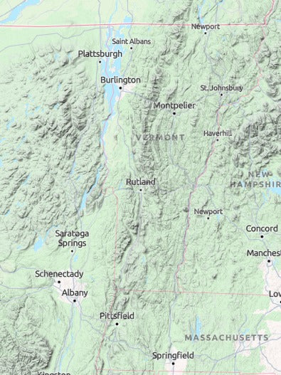 Custom 3d wooden map of Rutland County,Vermont,United States