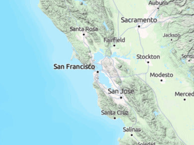 Custom 3d wooden map of San Mateo County,California,United States