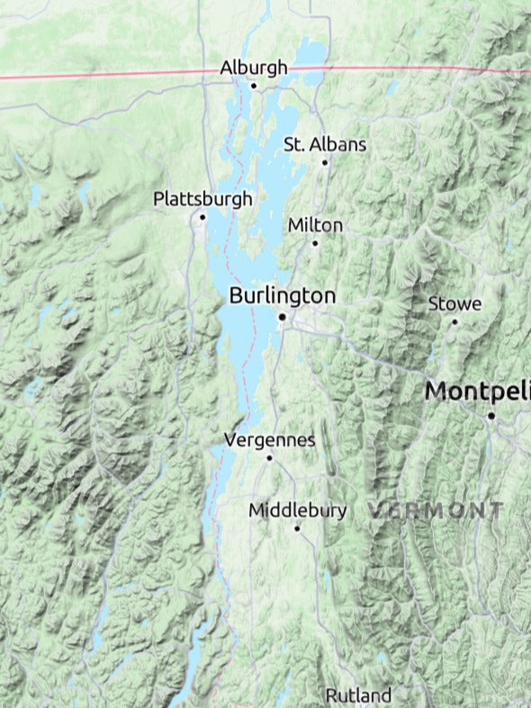 Custom 3d wooden map of Chittenden County,Vermont,United States