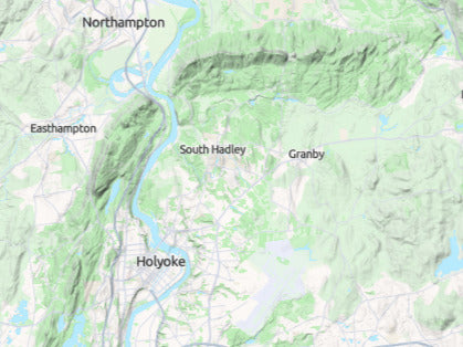 Custom 3d wooden map of Hampshire County,Massachusetts,United States