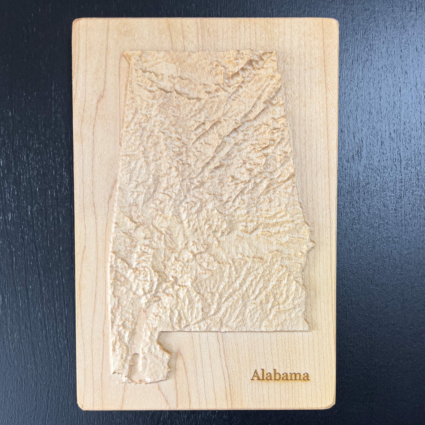 Alabama Map | Alabama Wood Carved Relief Map | Alabama Gift | Alabama Art | Alabama Home Decor | 3D Topographic Wood Map Alabama