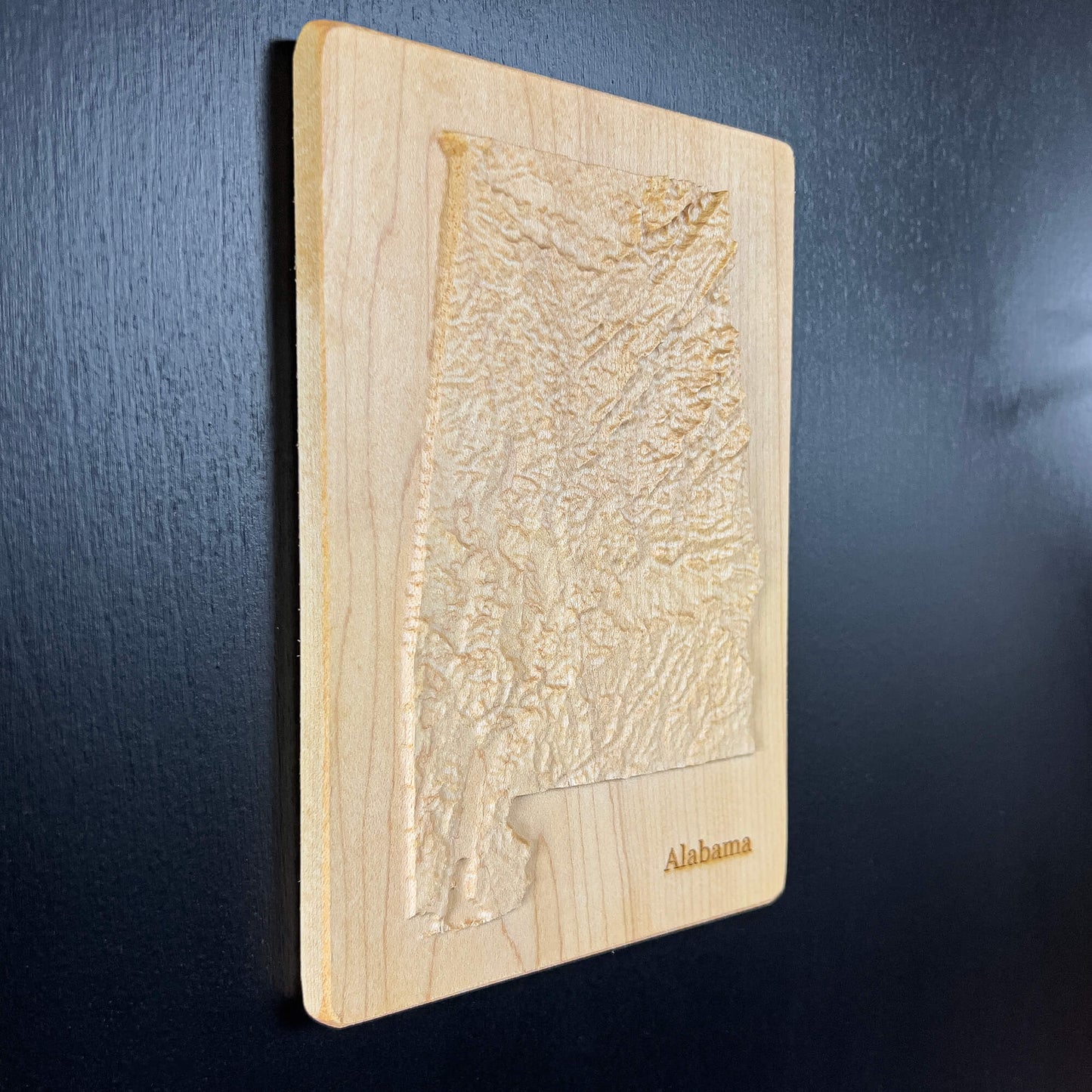 Alabama Map | Alabama Wood Carved Relief Map | Alabama Gift | Alabama Art | Alabama Home Decor | 3D Topographic Wood Map Alabama
