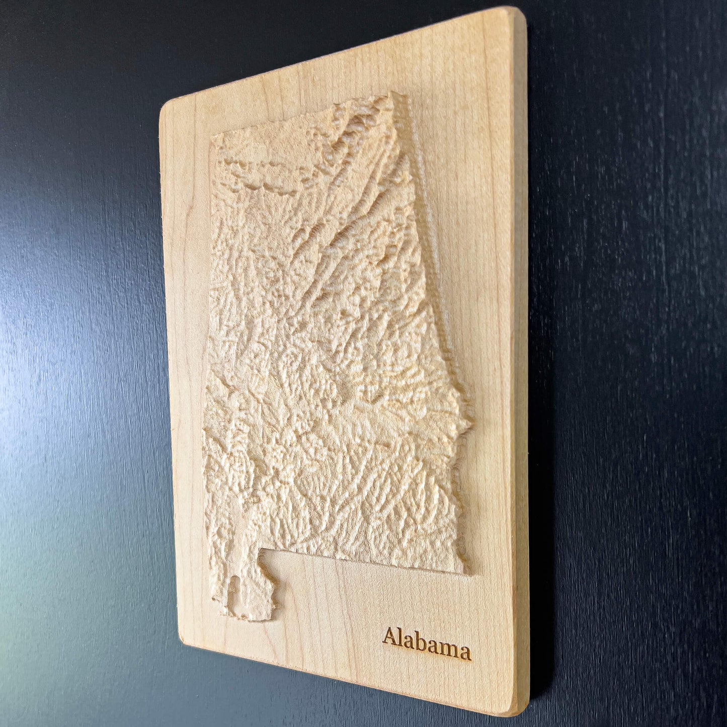 Alabama Map | Alabama Wood Carved Relief Map | Alabama Gift | Alabama Art | Alabama Home Decor | 3D Topographic Wood Map Alabama