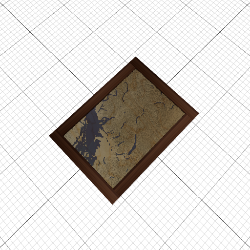 Custom 3d wooden map of