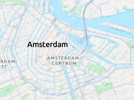 Custom 3d wooden map of Amsterdam,Noord-Holland,Netherlands