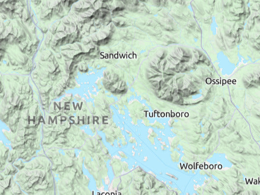 Custom 3d wooden map of Carroll County,New Hampshire,United States