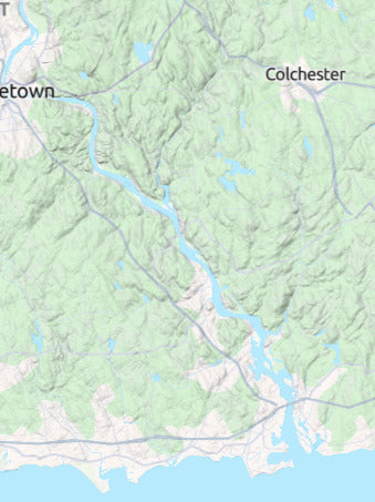 Custom 3d wooden map of Lower Connecticut River Valley Planning Region,Connecticut,United States