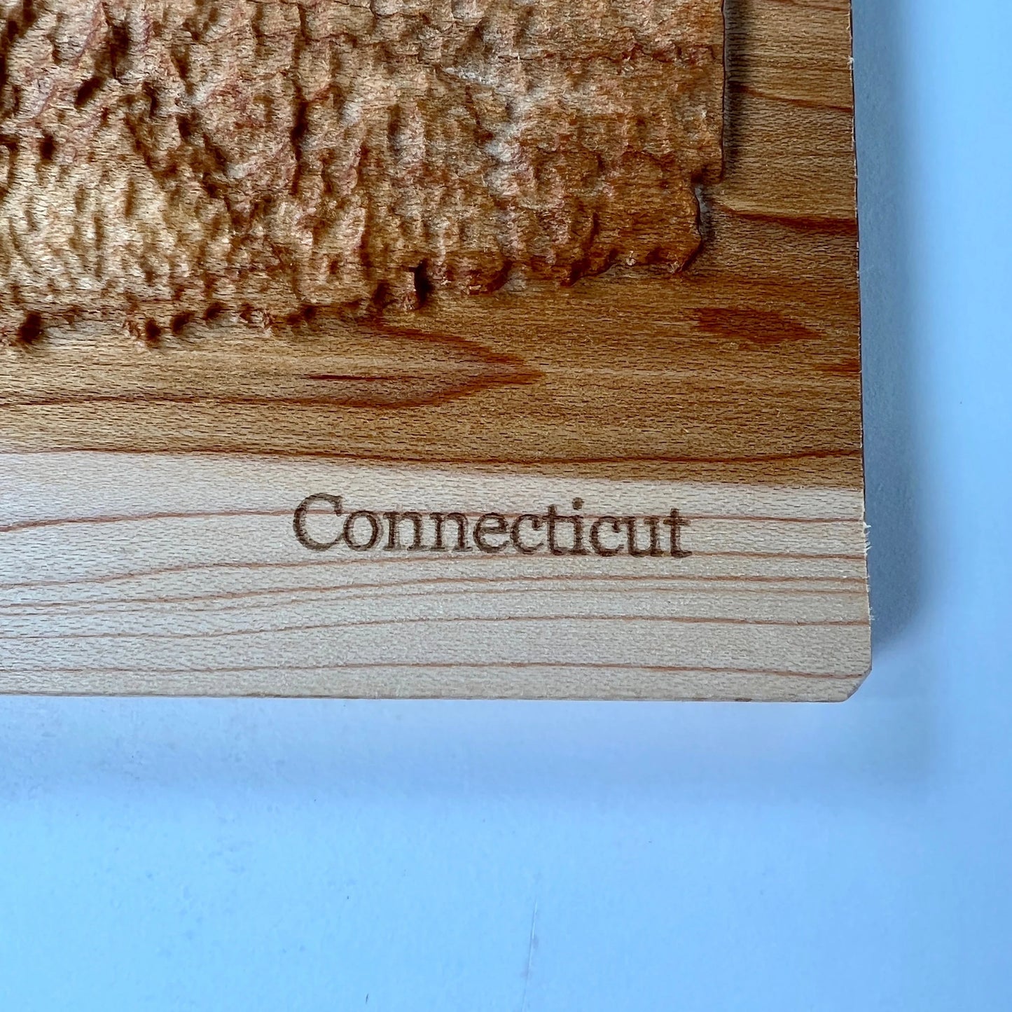Connecticut Map | New England Decor | 3D Topographic Wood Map | Unique Gift for Him and for Her | Relief Map | Connecticut Gift