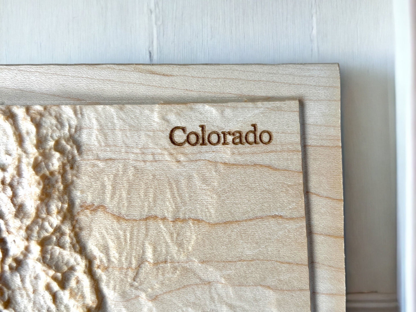 Colorado 3D Topographic Wood Carved Relief Map | Colorado Gift