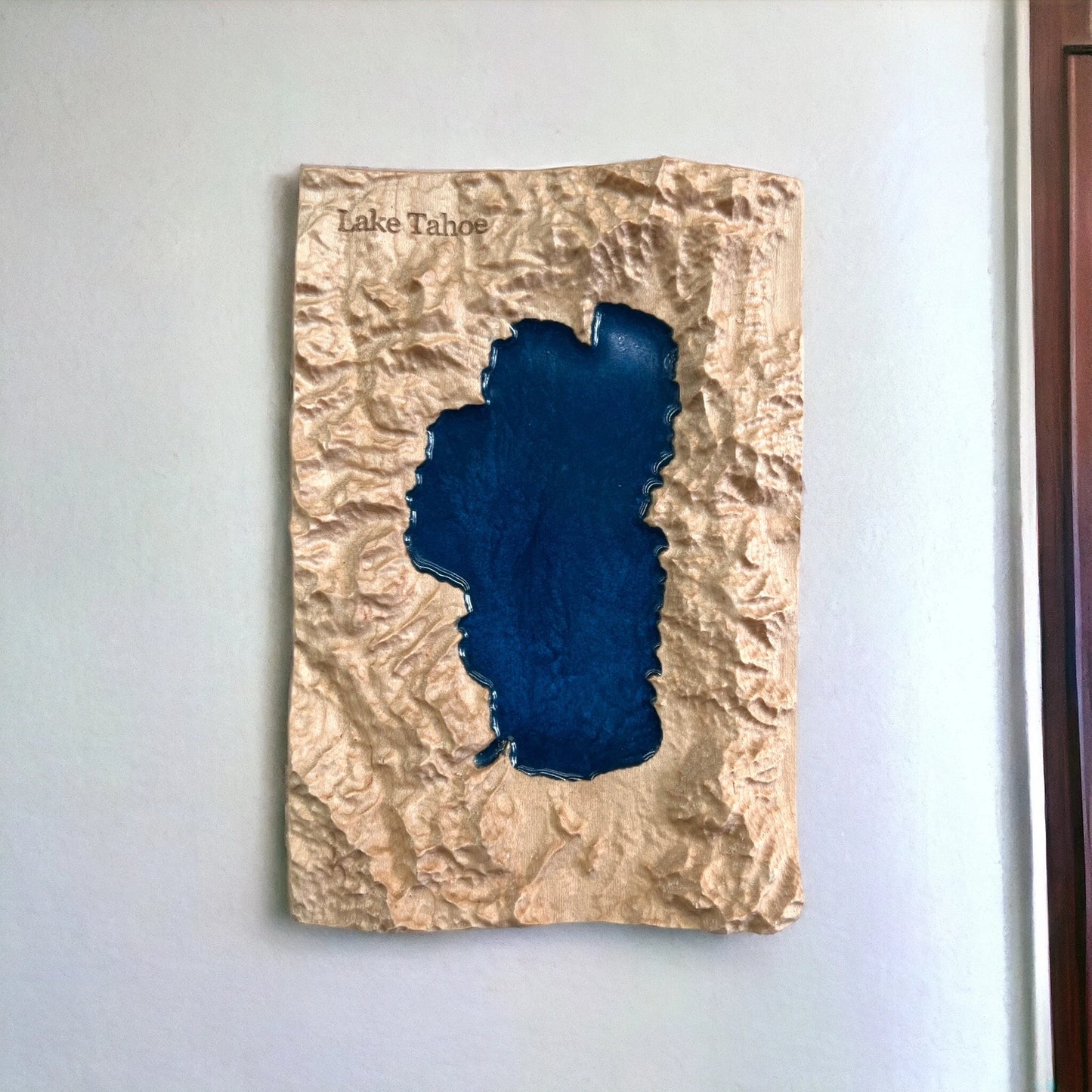 Lake Tahoe 3D Relief Wood Map | Lake Tahoe Gift