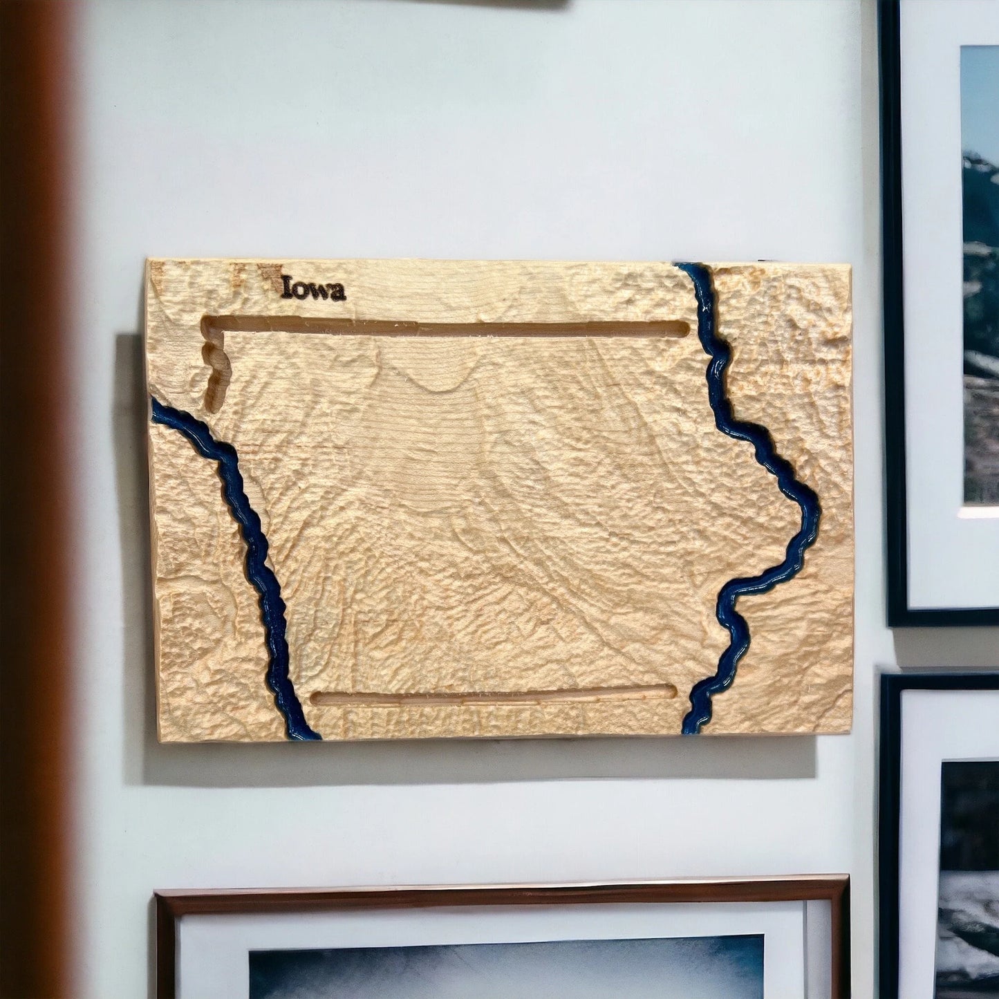 Iowa Topographic 3D Relief State Map | Iowa State Map Gift