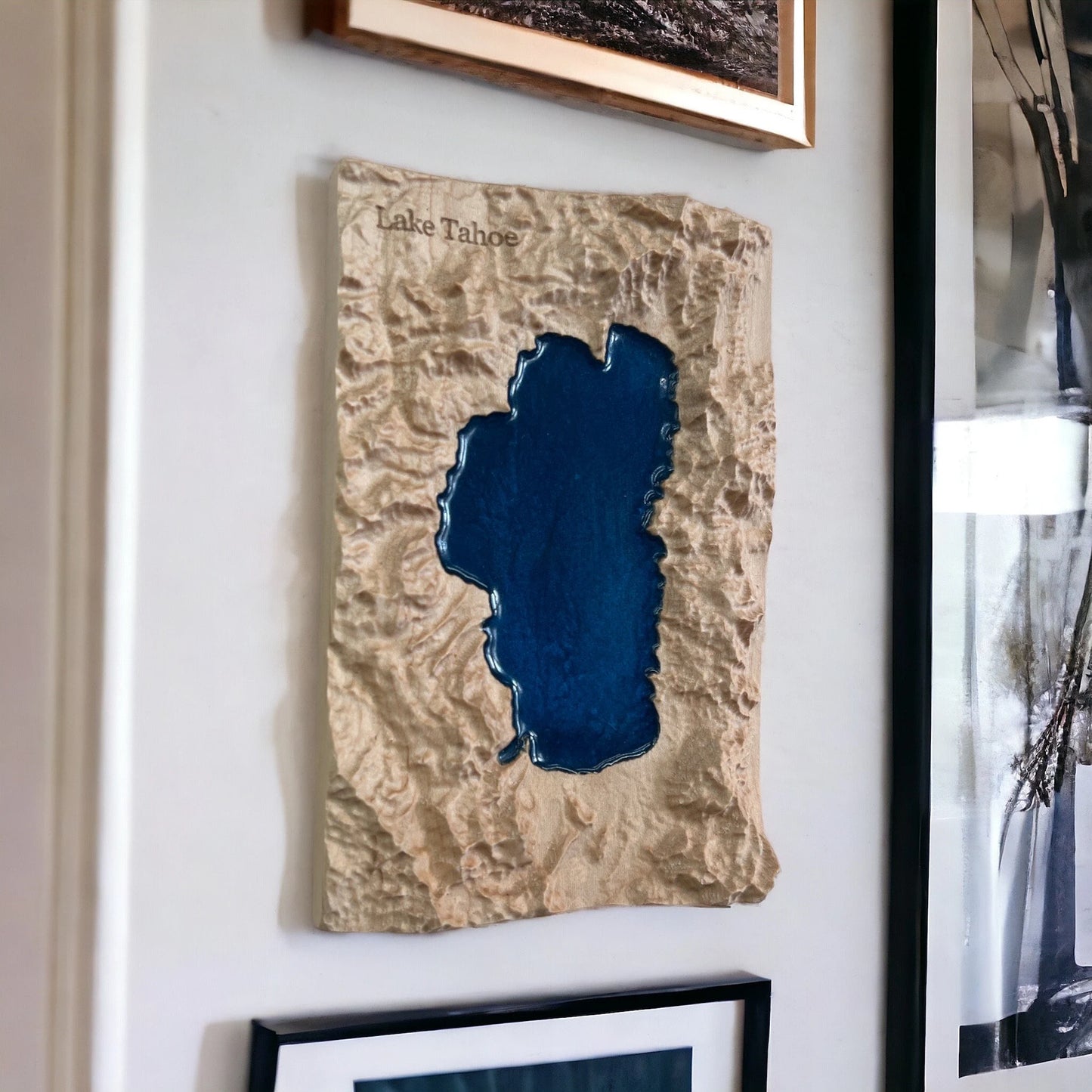 Lake Tahoe 3D Relief Wood Map | Lake Tahoe Gift