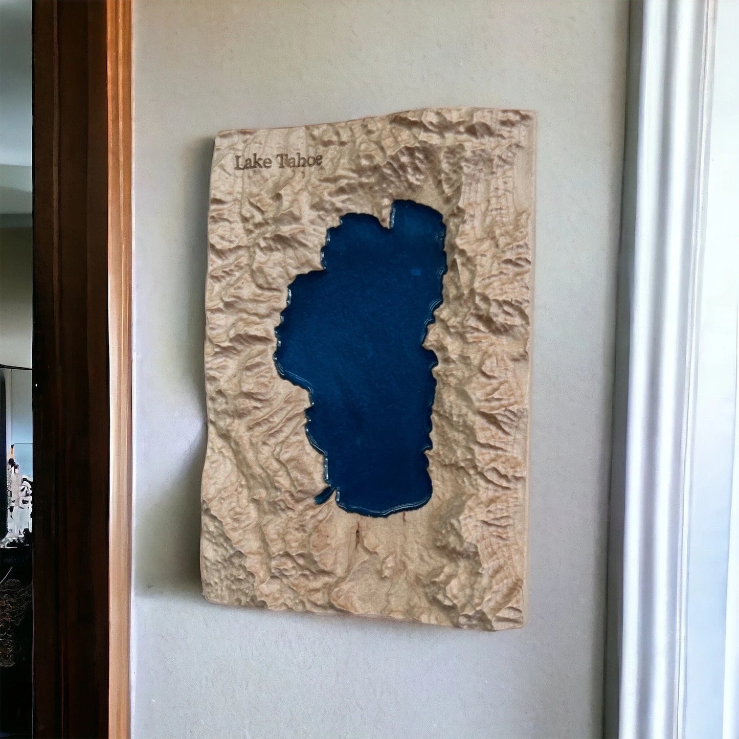 Lake Tahoe 3D Relief Wood Map | Lake Tahoe Gift