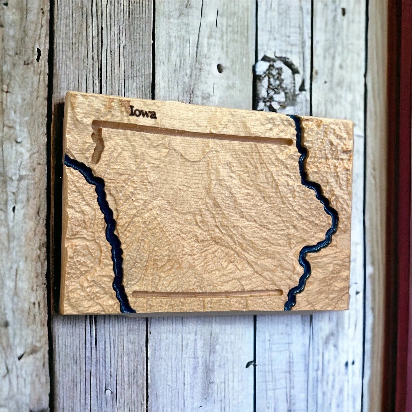 Iowa Topographic 3D Relief State Map | Iowa State Map Gift