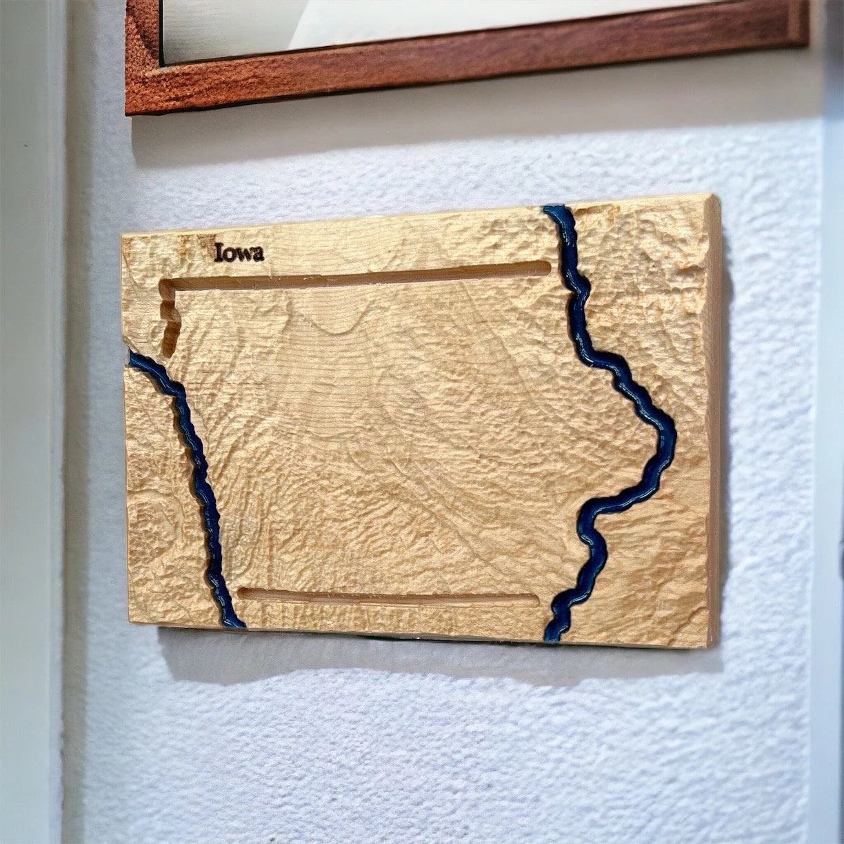 Iowa Topographic 3D Relief State Map | Iowa State Map Gift
